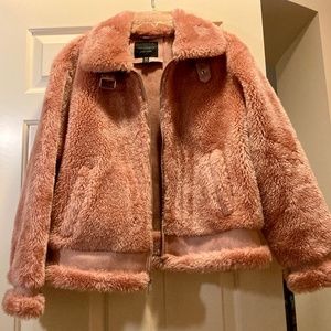 Light Pink Sanctuary Faux Fur jacket
